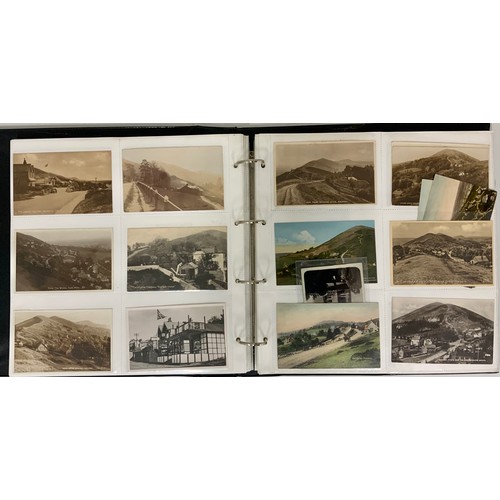 266 - ALBUM OF MOSTLY REAL PHOTO AND OTHER POSTCARDS, COLWALL AND MALVERN RELATED INC. GOLF CLUB