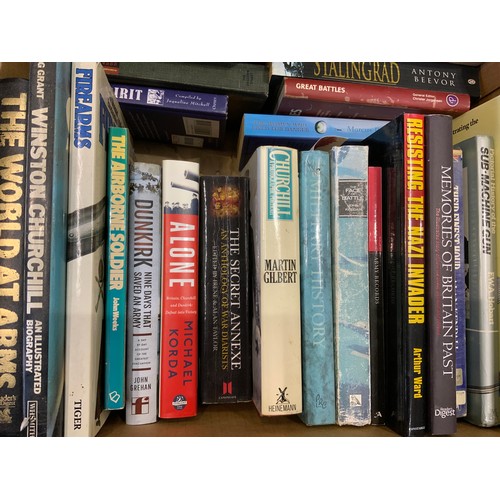 86 - 3 BOXES OF AVIATION & MILITARY BOOKS