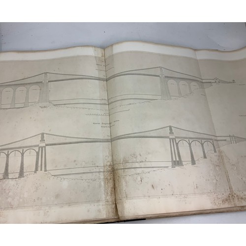 6 - MENAI BRIDGE, PROVIS W.A. ELEPHANT FOLIO, FIRST EDITION, 1828