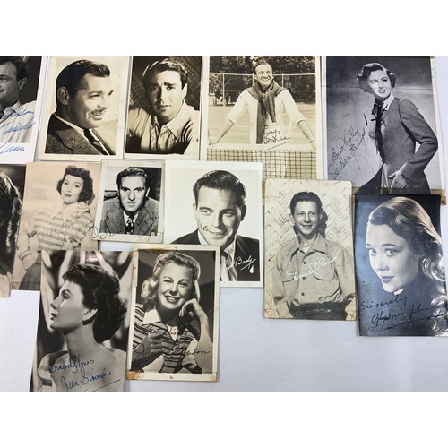 244 - POSTCARDS OF VARIED AGE, INC. FILMSTARS, ELIZABETH TAYLOR, MARGARET LOCKWOOD, LESLIE DUNN, WITH ‘SIG... 