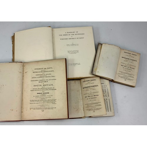 21 - BOOKS, KENT RELATED INC. HISTORY OF SOUTH BRITAIN, SAMUEL HENSHALL 1798, KENTISH POETS, R. FREEMAN, ... 