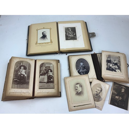 251 - 3 GOOD VICTORIAN PHOTOGRAPH ALBUMS WITH PORTRAIT AND OTHER PHOTOGRAPH CONTENTS