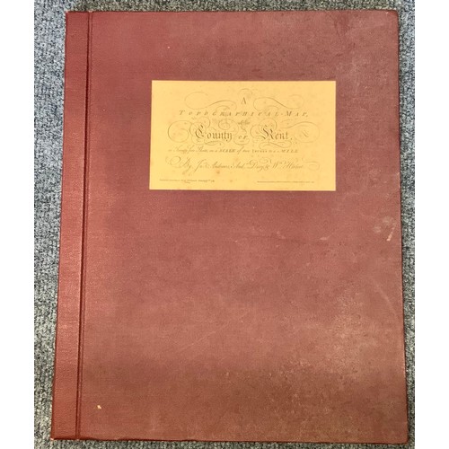 210 - A TOPOGRAPHICAL MAP OF THE COUNTY OF KENT BY JOHN ANDREWS AND DURY & WM. HERBERT, PUBL. 1769, REPROD... 