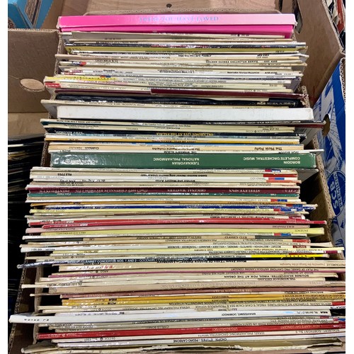 332 - 2 BOXED OF MIXED RECORDS, MOSTLY CLASSICAL & EASY LISTENING  ALBUMS