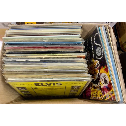 336 - RECORDS, 2 BOXES OF MOSTLY ELVIS, LP’S & BOX SETS