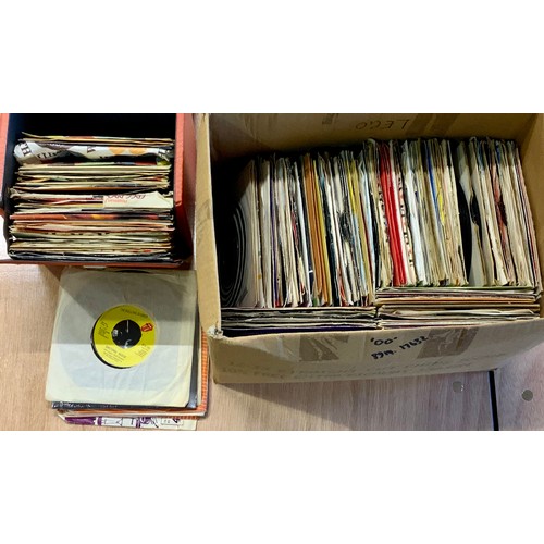 348 - RECORDS, COLLECTION OF 7 INCH SINGLES, ROLLING STONES, SAXON, JUSAD PRIEST ETC. ETC.