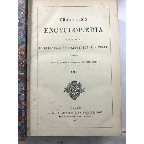 31 - 10 VOLUMES OF CHAMBERS ENCYCLOPEDIA 1867