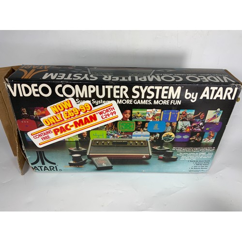 93 - BOXED VIDEO COMPUTER SYSTEM BY ATARI, MODEL CX-2600