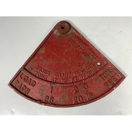 29 - ENAMEL SIGN, TAYLOR & HIBBARD CRANE PLATE, ADVISED FROM A WOKING CIVIL ENGINEERS DEPARTMENT CRANE & ... 