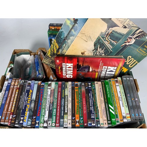 283 - RAILWAY DVD’S, 40 IN TOTAL PLUS 3 BOXED SETS, ARGO TRANSCORD THE WORLD OF RAILWAYS RECORDS