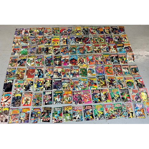 169 - COMICS, A TRAY OF MOSTLY MARVEL COMICS, C 1980s, LARGE QTY. (approx. 205 comics)