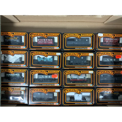 267 - MAINLINE BOXED FREIGHT WAGONS, 16 IN TOTAL