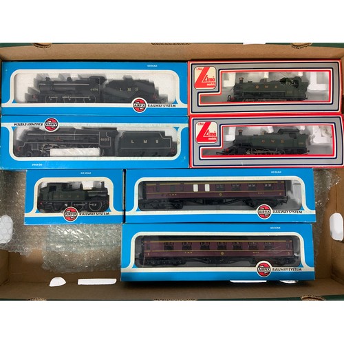 306 - AIRFIX 3 BOXED LOCOMOTIVES, 4F, ROYAL SCOT, 14XX TANK, PLUS 2 LIMA LOCOMOTIVES, PANNIER & PRAIRIE, P... 