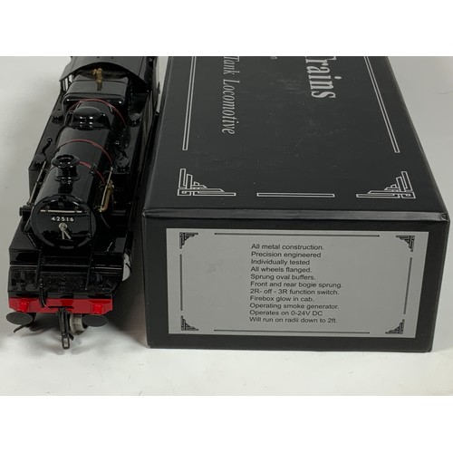 511 - ACE TRAINS, O GAUGE, BOXED 2-6-4 TANK, EX LMS, BR 42516, IN VGC, BR LINED BLACK LIVERY. ELECTRIC OPE... 