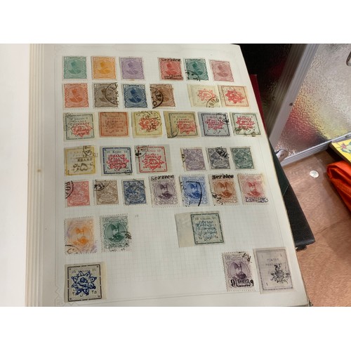 584 - STAMPS, ALBUMS X 7 IN BOX WITH MANY, MANY PICKINGS NOTED BSA DOUBLE HEADS, COMMONWEALTH COUNTRIES QV... 