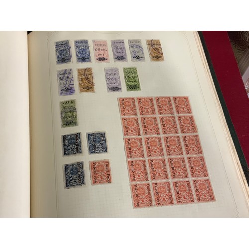 584 - STAMPS, ALBUMS X 7 IN BOX WITH MANY, MANY PICKINGS NOTED BSA DOUBLE HEADS, COMMONWEALTH COUNTRIES QV... 