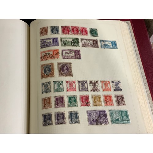 584 - STAMPS, ALBUMS X 7 IN BOX WITH MANY, MANY PICKINGS NOTED BSA DOUBLE HEADS, COMMONWEALTH COUNTRIES QV... 