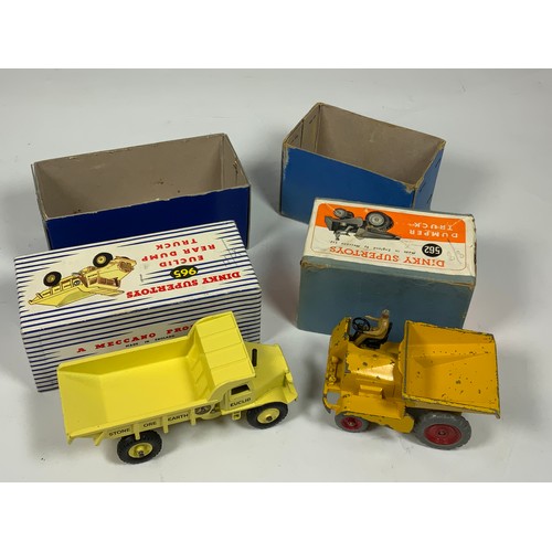 181 - DINKY SUPERTOYS, TWO GOOD BOXED MODELS, 562 DUMPER TRUCK & 965 EUCLID REAR DUMP TRUCK