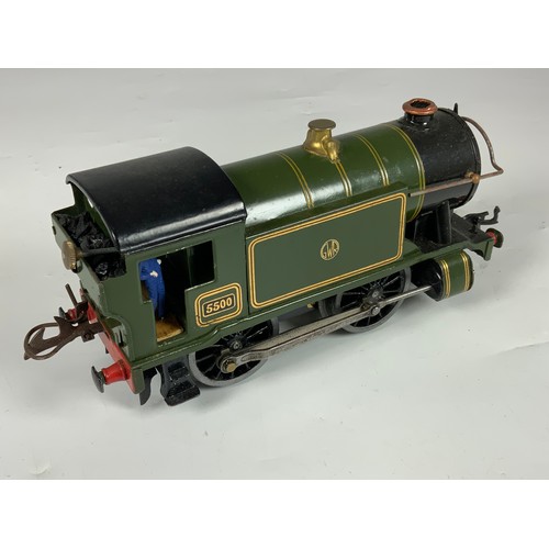 500 - HORNBY NO 1 SPECIAL 0-4-0 TANK LOCO 5500 WITH GWR SHIRT BUTTON LOGO. 3 R MODIFICATION.