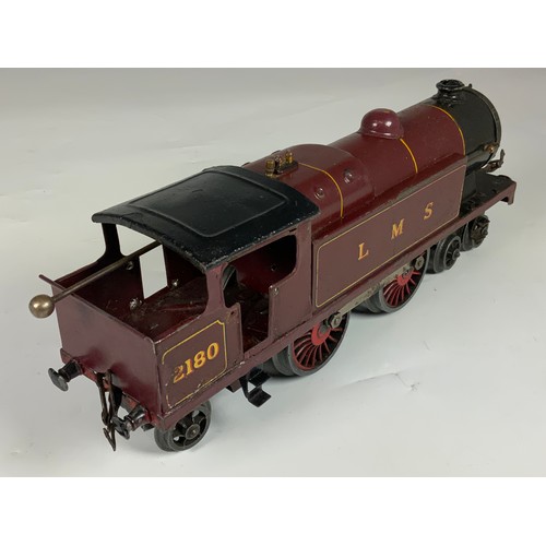 499 - HORNBY 0 GAUGE 4-4-2 TANK LOCO, C/W 2180 IN LMS RED