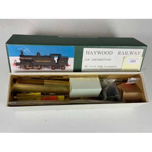 498 - 0 GAUGE MODEL RAILWAY KIT, HAYWOOD RAILWAY SR LOCOMOTIVES M7 TANK. BOXED, NOT CHECKED.