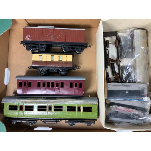 491 - HORNBY LMS BOGIE VAN 25T, TYPE 41 COACH 6927 GW, BASSETT LOWKE BOGIE COACH REPAINT / RESTORATION, LM... 