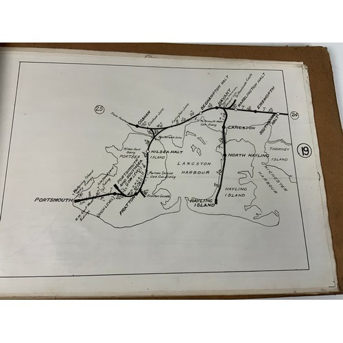 288 - RAILWAY INTEREST, BR SR ROUTE MILEAGE, LINE DIAGRAMS, MILEAGES, UNDATED BUT INCLUDES HAYLING ISLAND ... 