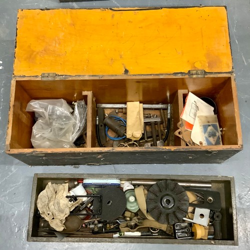 477 - 2 WOODEN TOOL BOXES AND CONTENTS