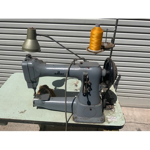 448 - ADLER LEATHER SEWING MACHINE ON STAND