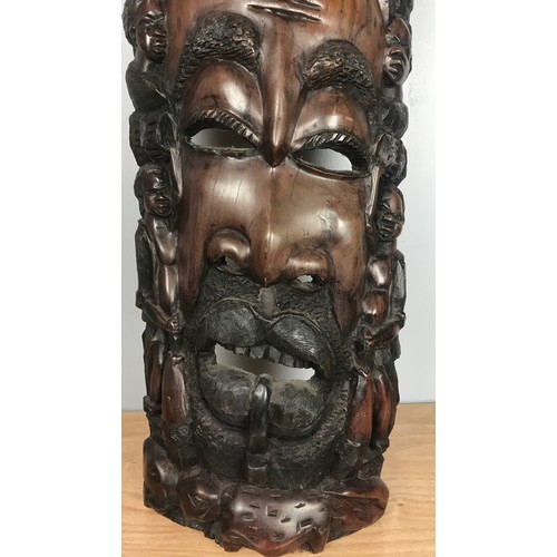 298 - LARGE ETHNIC CARVING 114cm TALL