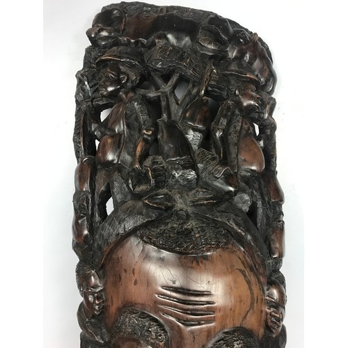 298 - LARGE ETHNIC CARVING 114cm TALL