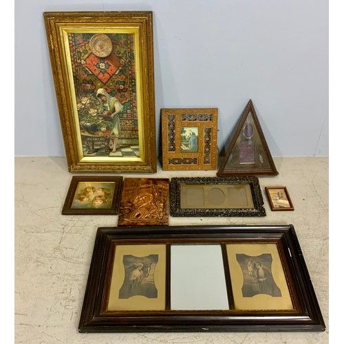 64 - MISC. INTERESTING FRAMES, MIRROR, ABORIGINAL PICTURE ETC.