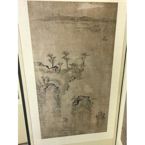 509 - 8 PANEL DOUBLE SIDED KOREAN SCREEN FEATURING HAND COLOURED AND OTHER PAINTED SCENES EACH PANEL  140c... 