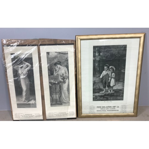 78 - 2 X 1904 BEWDLEY CALENDARS FROM A SHOP IN LOAD STREET, ALSO A FRAMED 1910 KIDDERMINSTER CALENDAR FRO... 