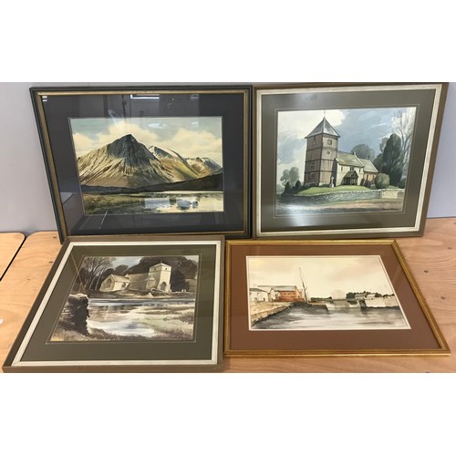 54 - WATERCOLOURS INCLUDING WILLIAM DEGHORN (2) AND WATERCOLOURS DEPICTING LOCAL SCENES