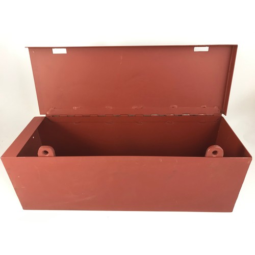 356 - LOCKABLE STEEL STRONG BOX, PREVIOUSLY POLICE APPROVED FOR THE STORAGE OF AMUNITION, C/W ANCHOR BOLTS... 