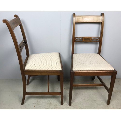 676 - SET OF 6 INLAID EDWARDIAN CHAIRS WITH DROP IN SEATS