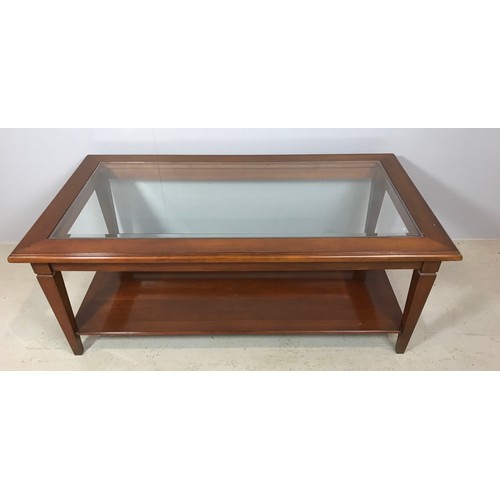 678 - GLASS TOP COFFEE TABLE