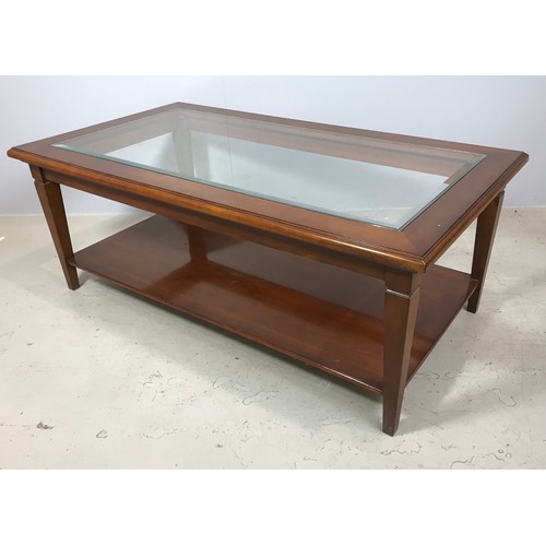 678 - GLASS TOP COFFEE TABLE