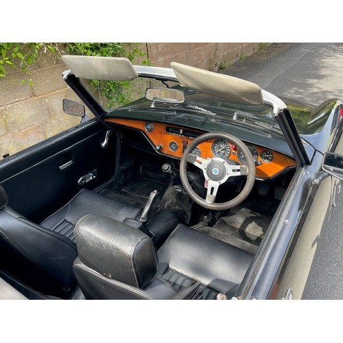 1 - A 1977 TRIUMPH SPITFIRE IN BLACK. CONVERTIBLE. V5 PRESENT. REGISTRATION UPE839S 1500CC ENGINE WITH R... 