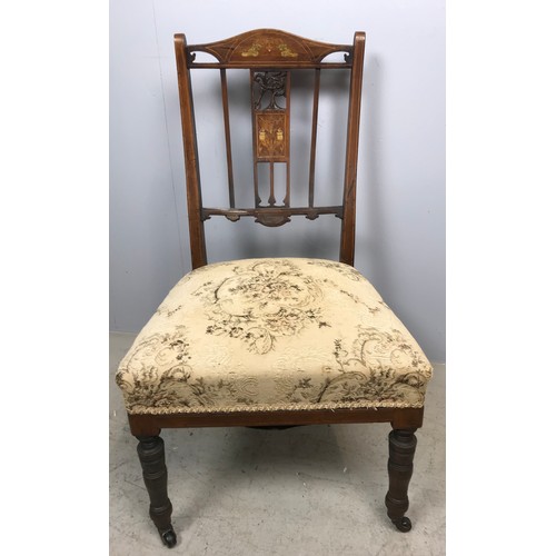 677 - INLAID NURSING CHAIR WITH OVER STUFFED SEAT