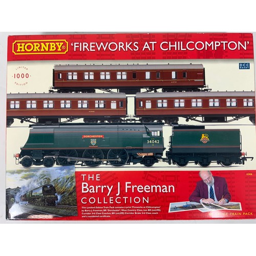 437 - HORNBY R2908, B J FREEMAN COLLECTION, 'FIREWORKS AT CHILCOMPTON' TRAIN PACK, DCC READY, BOXED