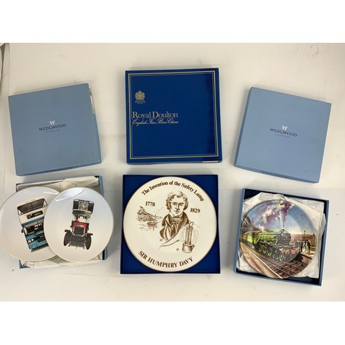 167 - NINE CHINA RAILWAY PLATES - GWR 100, SWINDON WORKS, AND A DECORATIVE MODEL OF MALLARD