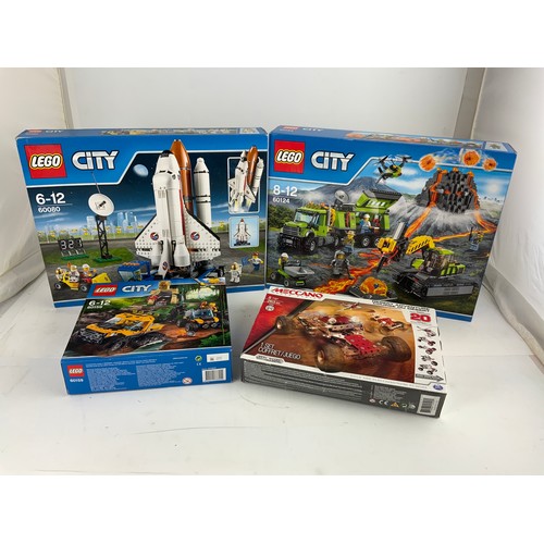 98 - LEGO CITY SET 60080 SPACE SHUTTLE SET, 60124 FIRE FIGHTING SET, 60159 JUNGLE SET ALL APPEAR TO BE SE... 