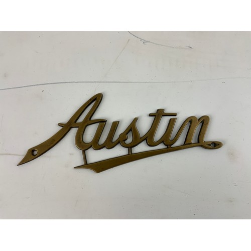 27 - MOTORING INTEREST, A BRASS 1920’s AUSTIN BADGE