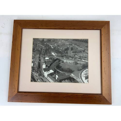 174 - ASSORTED FRAMED RAILWAY PICTURES INC, LYNTON TANK?, WELL TANKS, 1959 ARIEL PICTURE OF A RAILWAY YARD... 