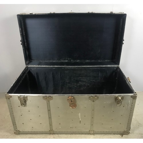 406 - STUDDED ALUMINIUM TRUNK 101cm LONG