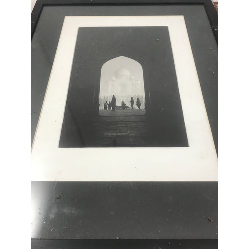 20 - FRAMED PHOTOGRAPH OF TAJ MAHAL AND AN INDIAN PICTURE