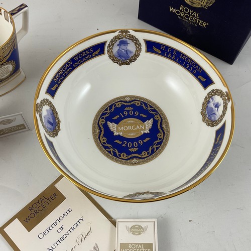 212 - A ROYAL WORCESTER LIMITED EDITION ELGAR BOWL, COMMEMORATING THE CENTENARY OF THE MORGAN MOTOR COMPAN... 