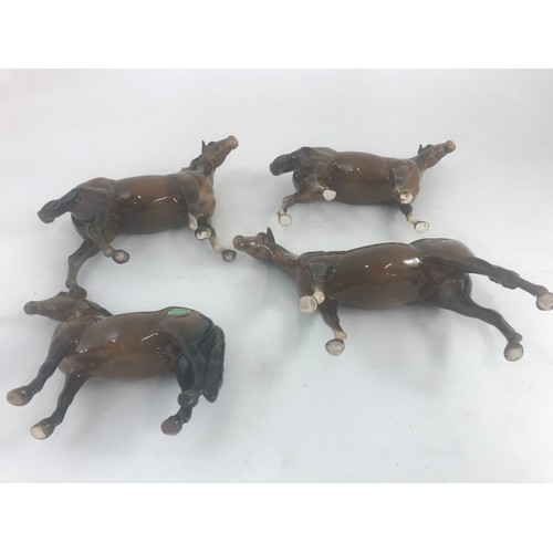 71 - 3 BESWICK BROWN HORSE & BESWICK DARTMOOR PONY